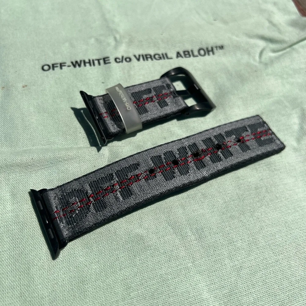 COPY - Off-White Mini Belt Apple Watch Band GREY